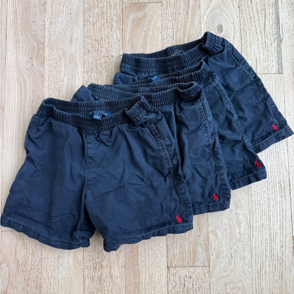 4 Pairs Polo by Ralph Lauren Boys Navy Shorts Uniform size 5
